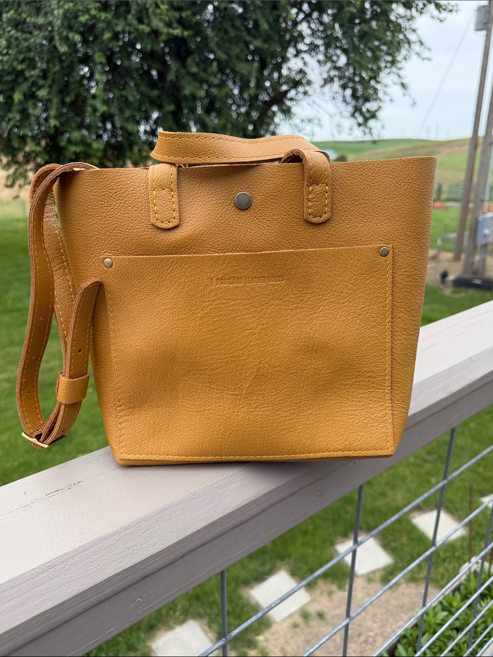 Portland Leather Mustard Yellow Tote Bag